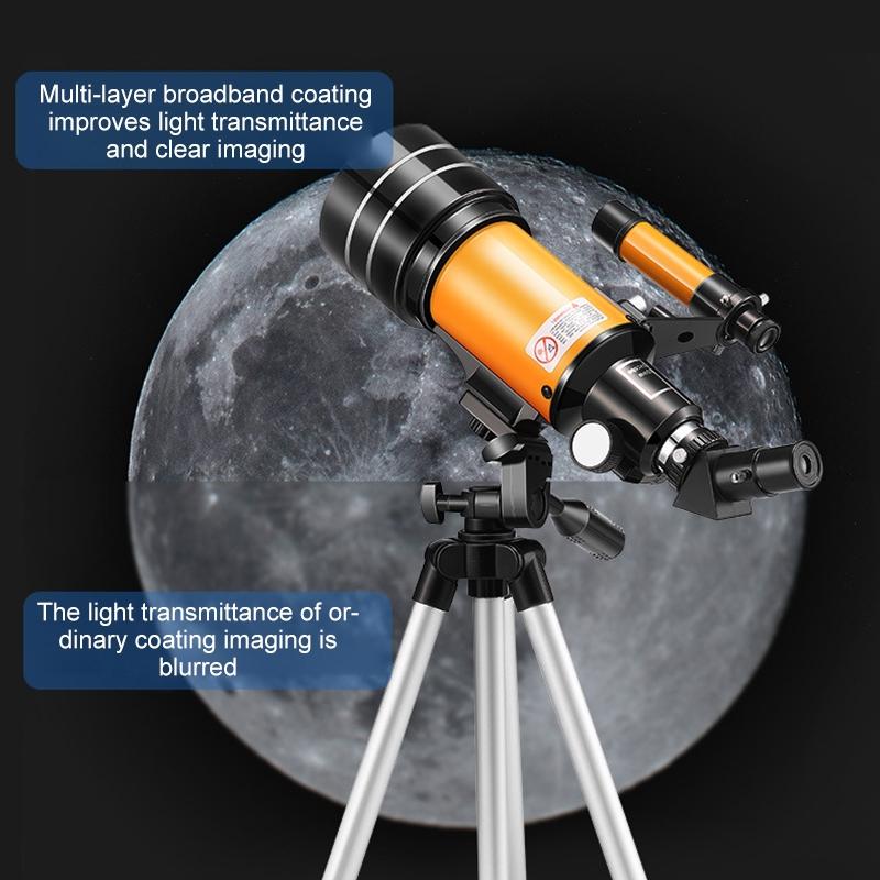 Stargazing Telescope For High-Definition Astronomical Viewing - Black / Yellow-1915196643762900998