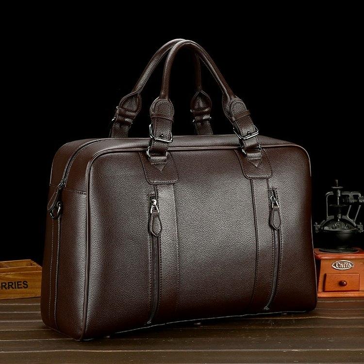 Large Leather Gym & Travel Bag - Spacious & Stylish-1915196644224274434