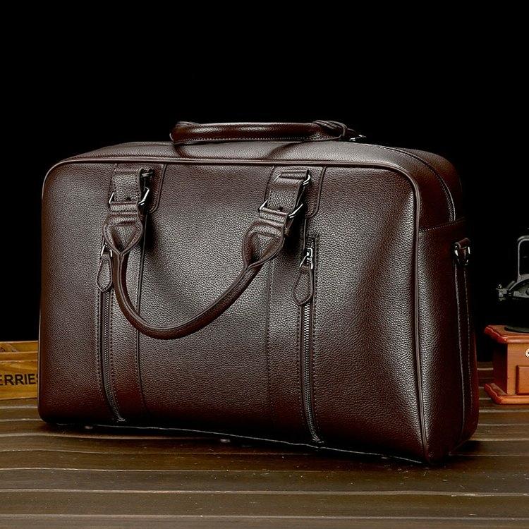 Large Leather Gym & Travel Bag - Spacious & Stylish-1915196644224274435