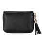 Stylish Cowhide Leather Card Holder With Tassel & 15 Slots For Women-1909402152934182912