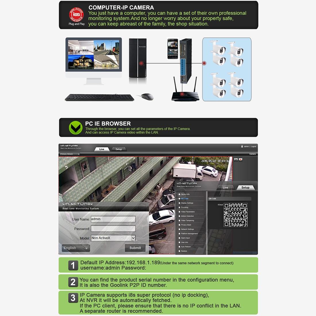 1080P Ip Camera With Poe & Night Vision - Waterproof & Remote View-1915196624259387400