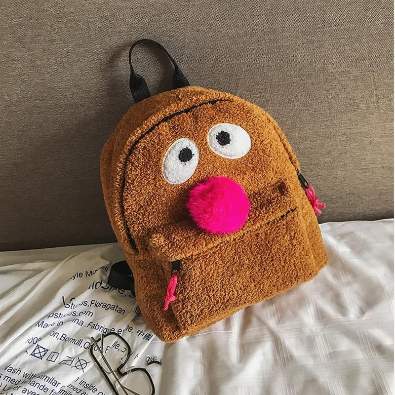 Girls' Plush Bird Backpack - Compact And Cute-1915196644077473792