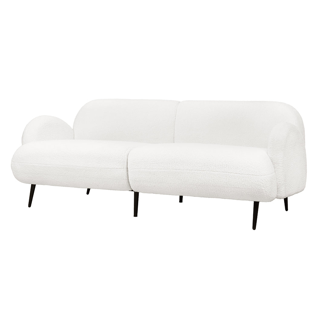Levede Cloud Sofa 3 Seater Sherpa Fleece White-1910112206943555584