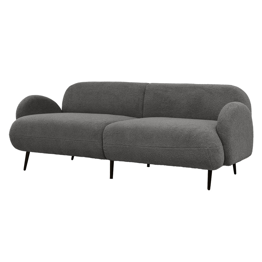 Levede Cloud Sofa 3 Seater Sherpa Fleece Beige-1910112207107133440