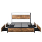 Levede Double Bed Frame RGB LED 4 Drawers USB-1922082151415812097