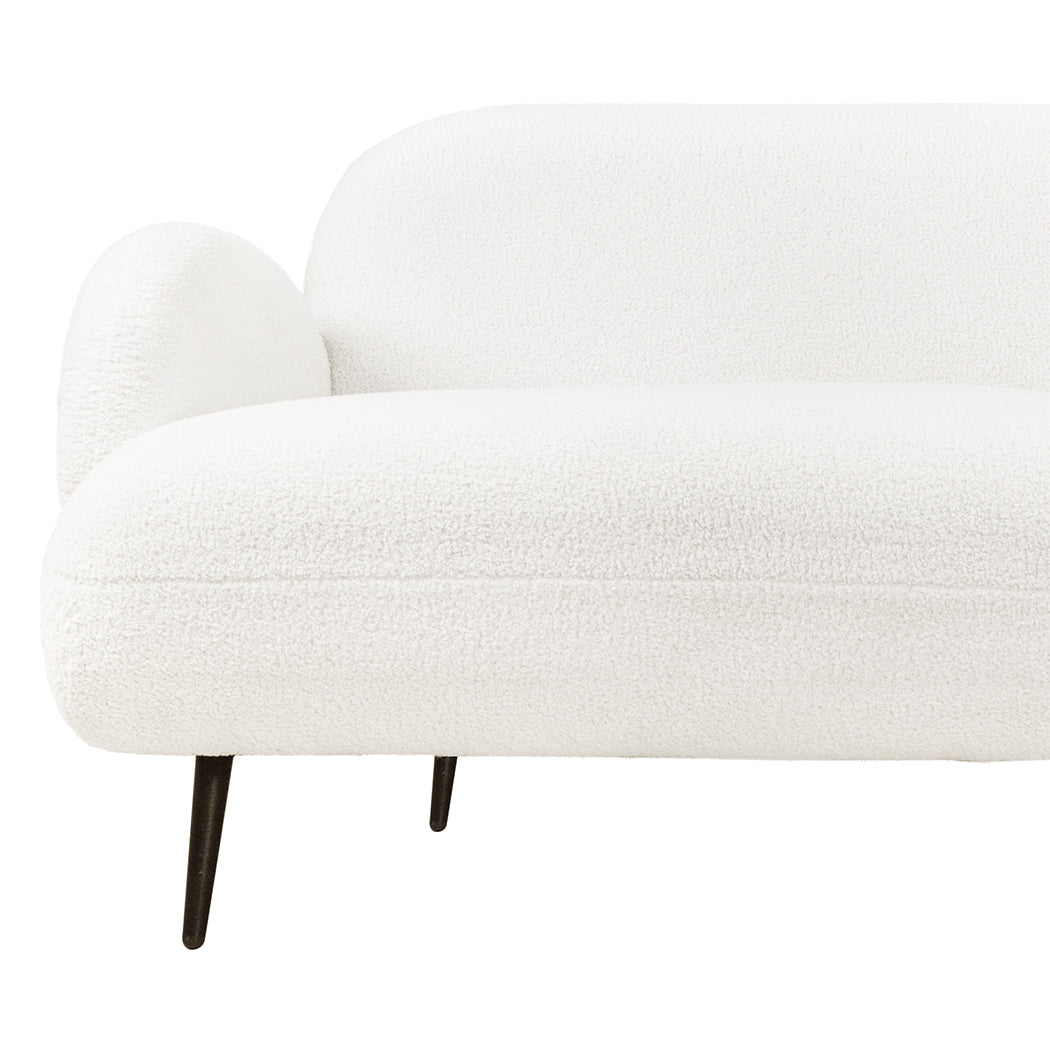 Levede Cloud Sofa 3 Seater Sherpa Fleece White-1910112206943555587