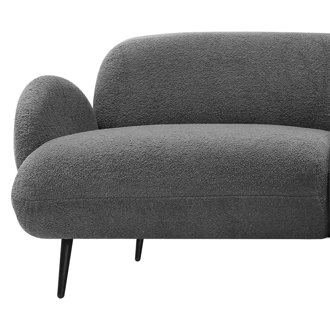 Levede Cloud Sofa 3 Seater Sherpa Fleece Beige-1910112207107133443