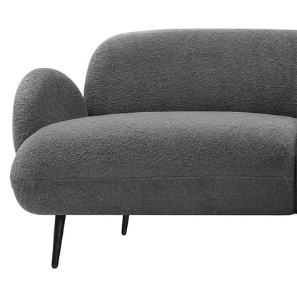 Levede Cloud Sofa 3 Seater Sherpa Fleece Beige-1910112207107133443
