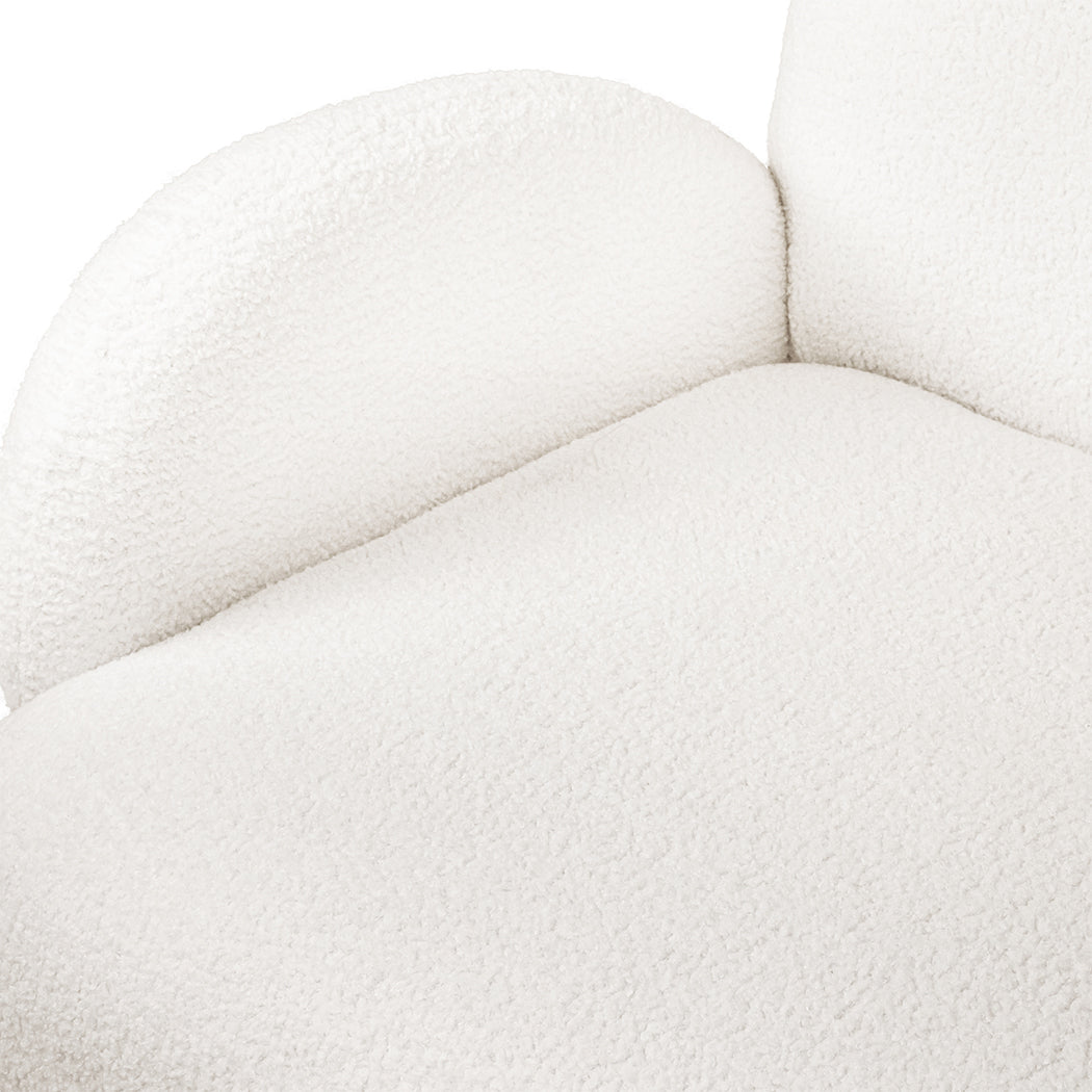 Levede Cloud Sofa 3 Seater Sherpa Fleece White-1910112206943555588