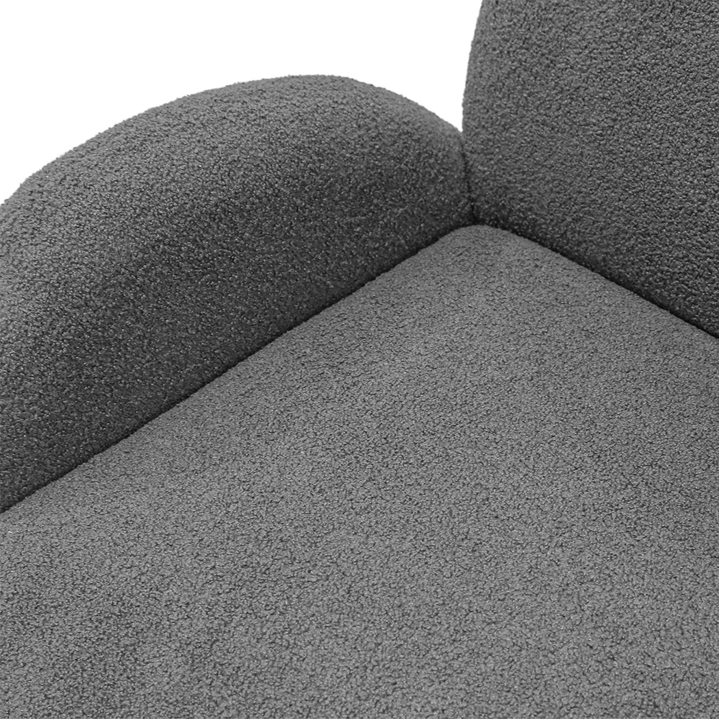 Levede Cloud Sofa 3 Seater Sherpa Fleece Beige-1910112207107133444